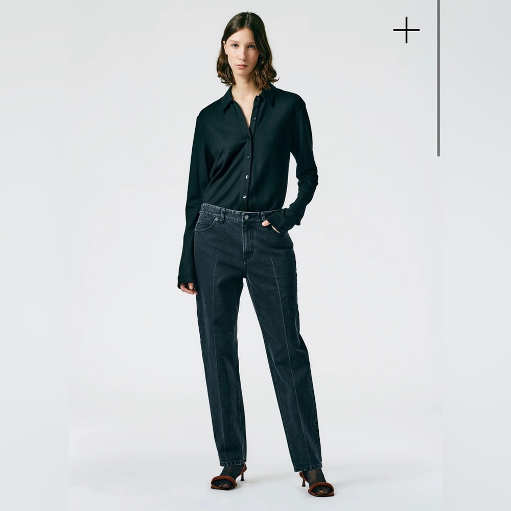NWOT Tibi Black Denim Elfie Jean